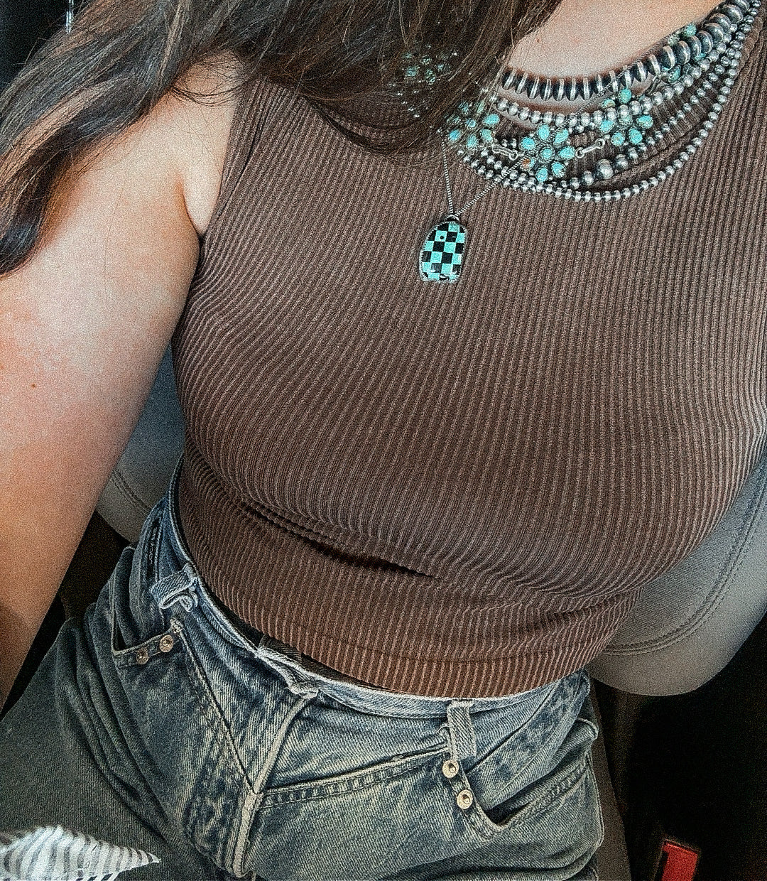 The Boo Checkered Ghost Necklace