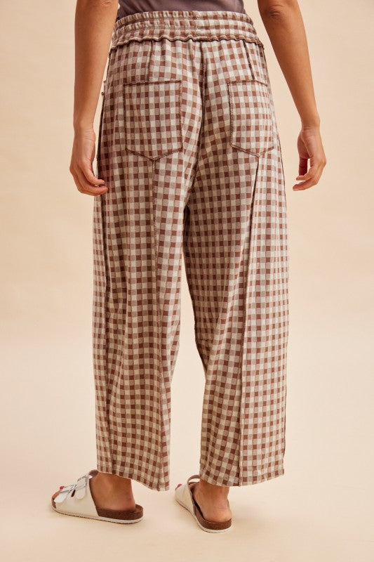 Harvest Gingham Barrel Pants PREORDER