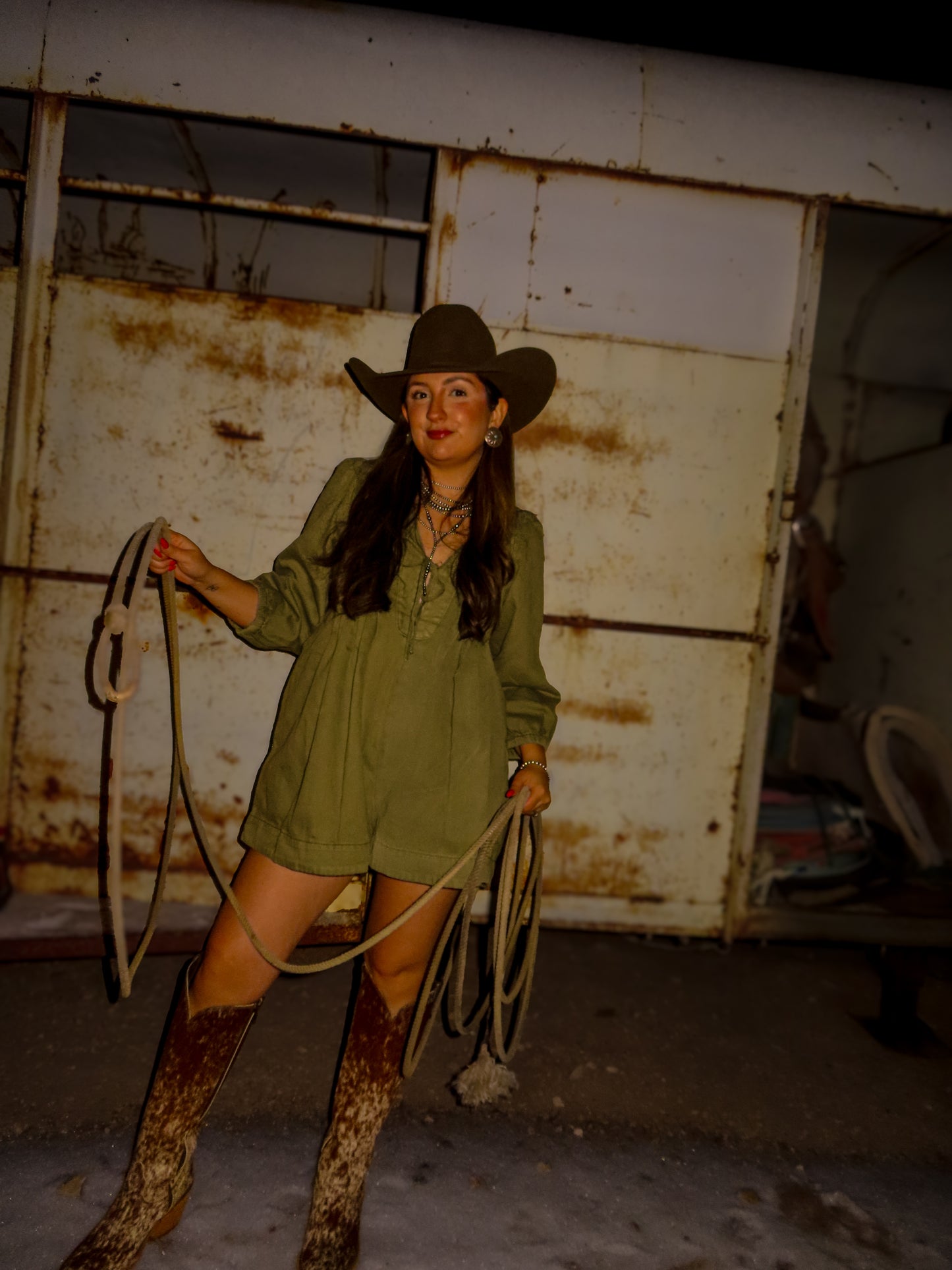 The Tulsa Denim Romper