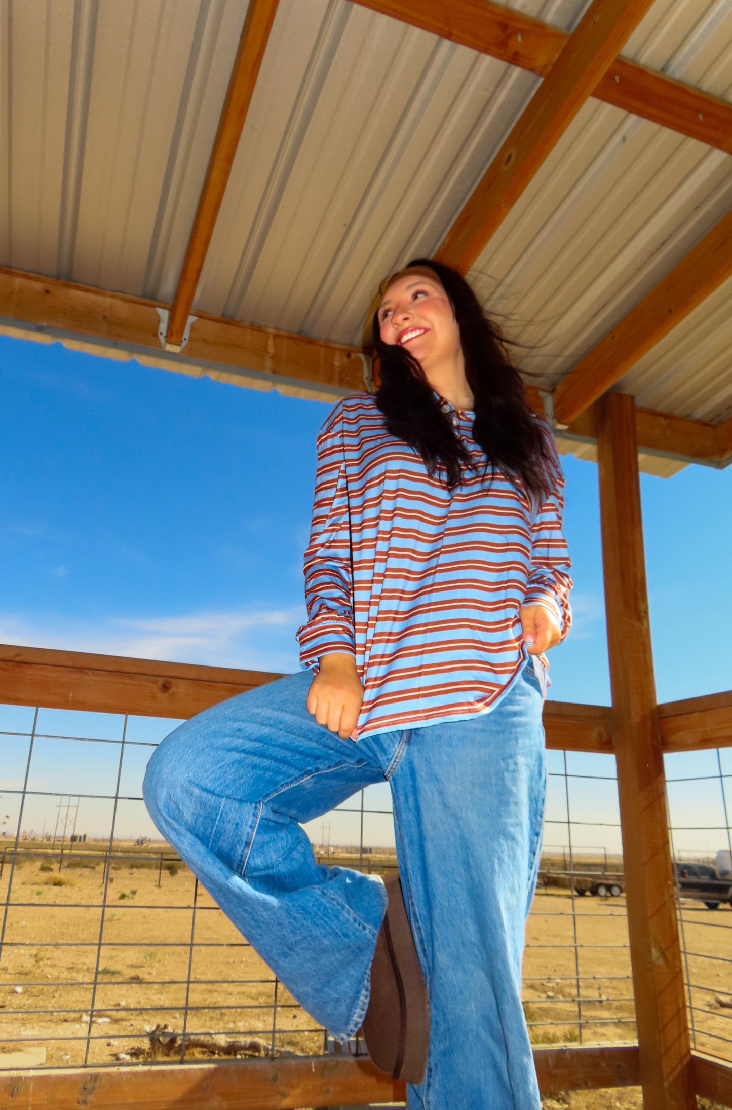 Hot Cocoa Striped Top