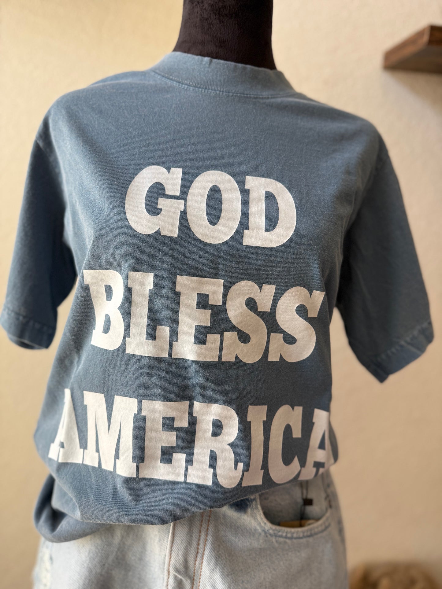 God Bless America Oversized Tee