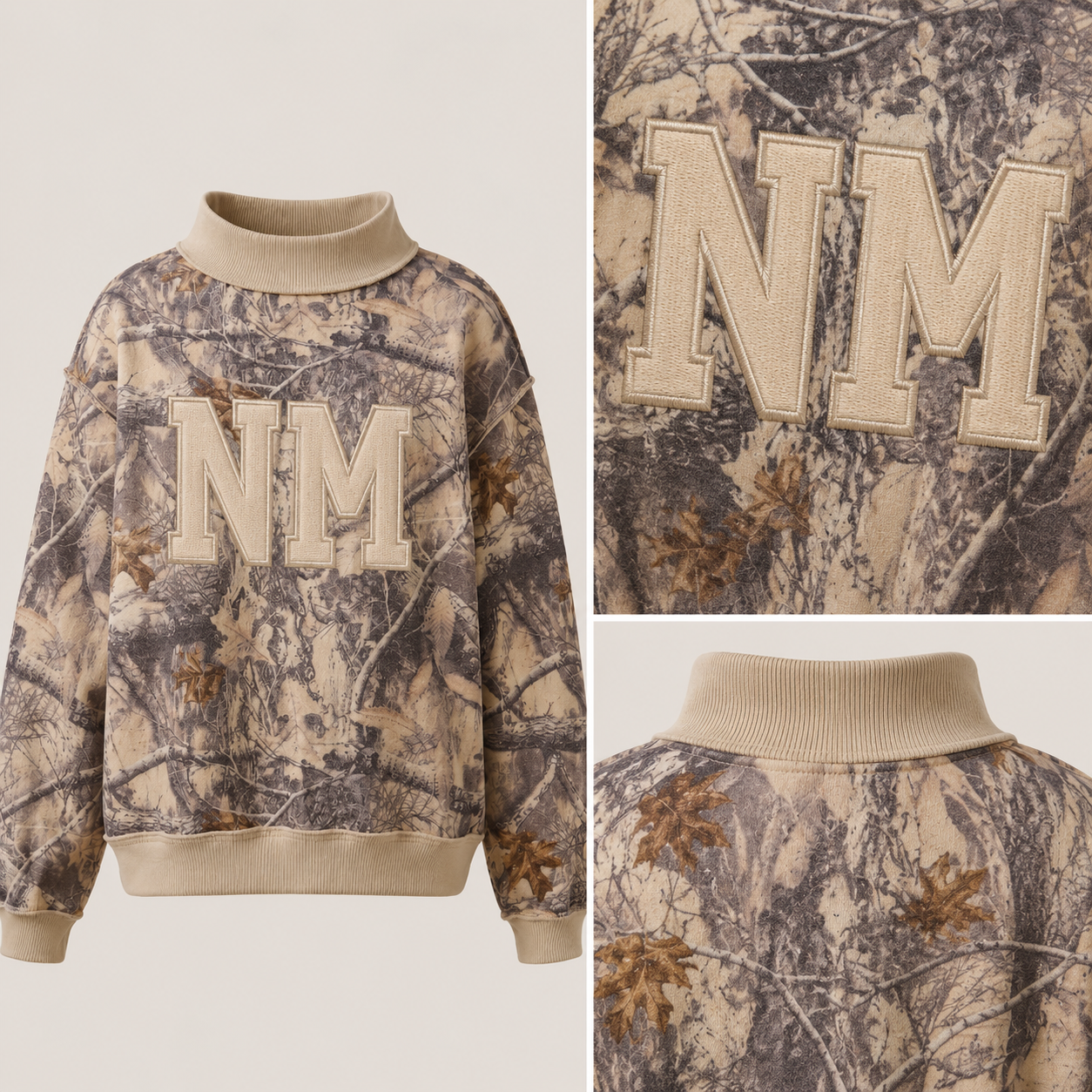 NM Embroidered Camo Sweatshirt PREORDER