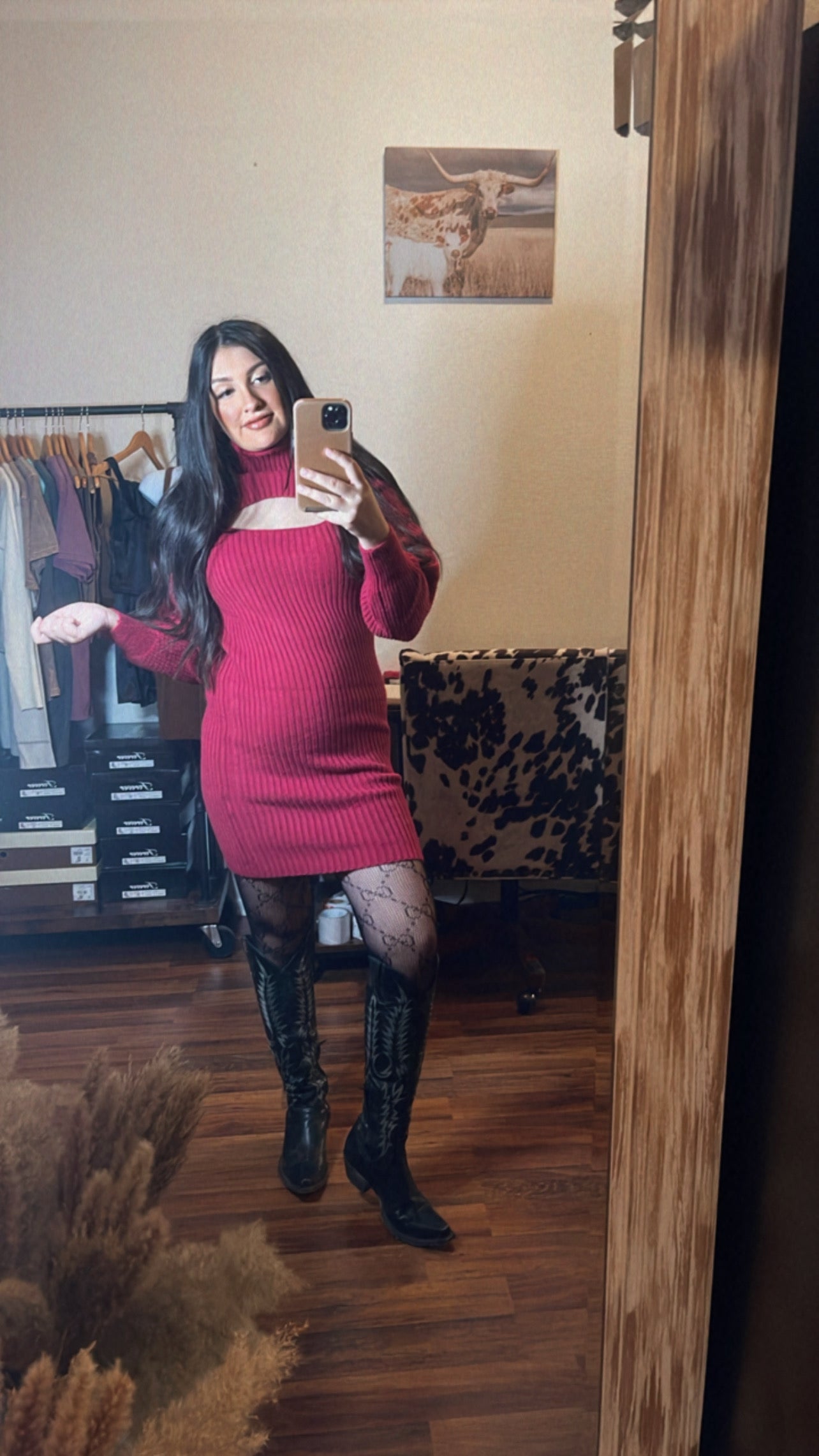 Tango Red Sweater Dress